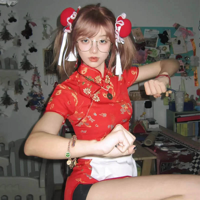 Chinese Dress Chinese Lolita Cosplay Sexy Cheongsam Qipao For Women Traditional Oriental Dresses Anime COS Halloween Costumes Mandarin Dress