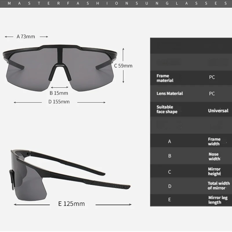 Cycling Glasses Cycling Glasses Large Frame Sunglasses Men Women Outdoor Anti-ultraviolet Bicycle Driving UV400 Riding Glasses 10 Colors