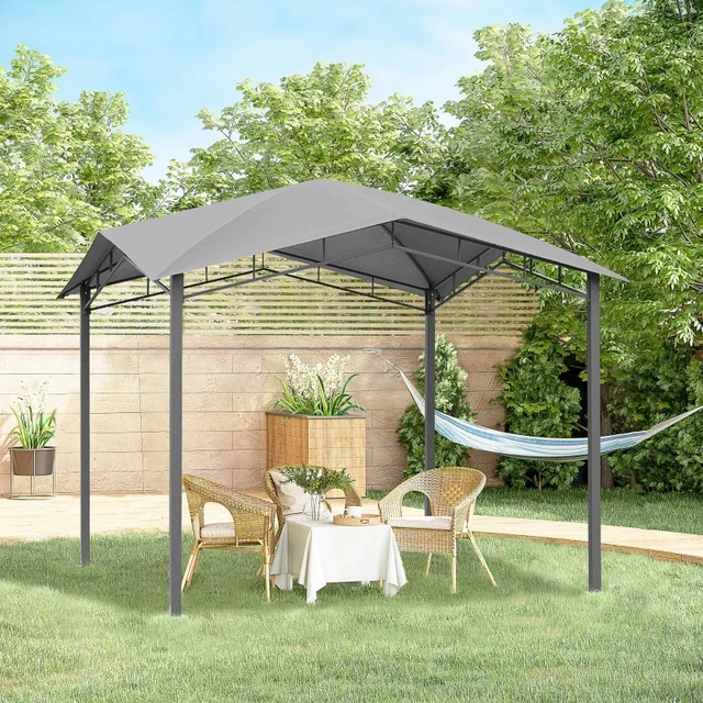 Grand pavillon de jardin en métal et polyester, tente de fête, tonnelle,  camping, barbecue, famille - AliExpress