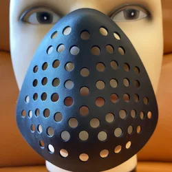 Adult Soft Rubber Superhero Cosplay Breathable Face Shell Mask (Black)