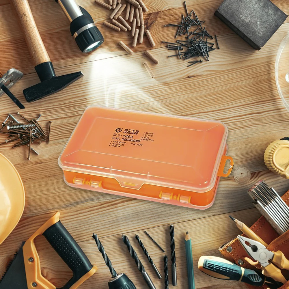 플라스틱 양면 도구 상자 나사 못 너트 볼트 운반 케이스 투명한 수공구 보관 상자 작은 물건을 위한 정리 상자
