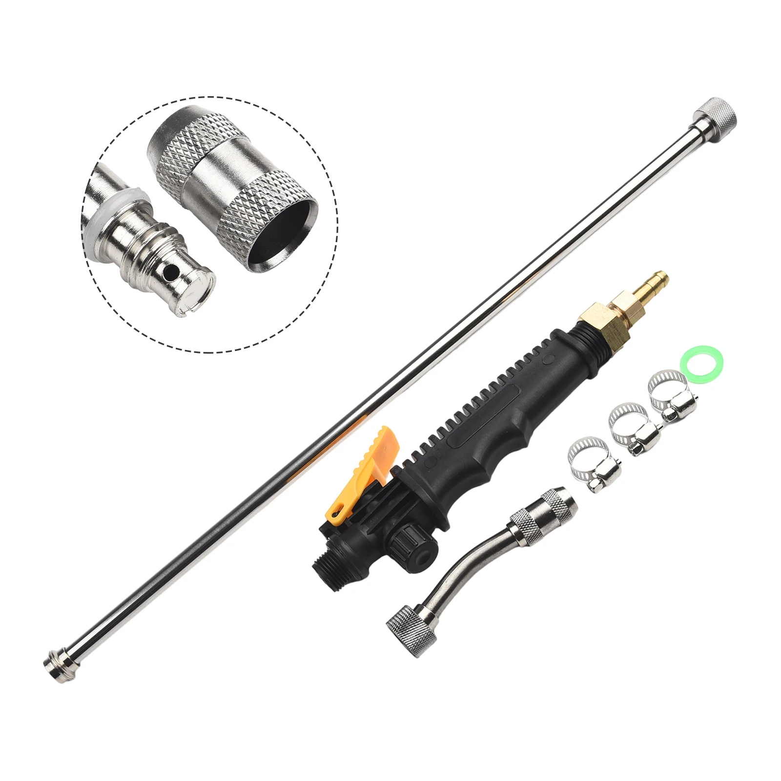 

Lances Spray Wand 29 Inch High Pressure For Car Street Cleaning Garden Water Sprayer With Stainless Steel Tuberubber Handle