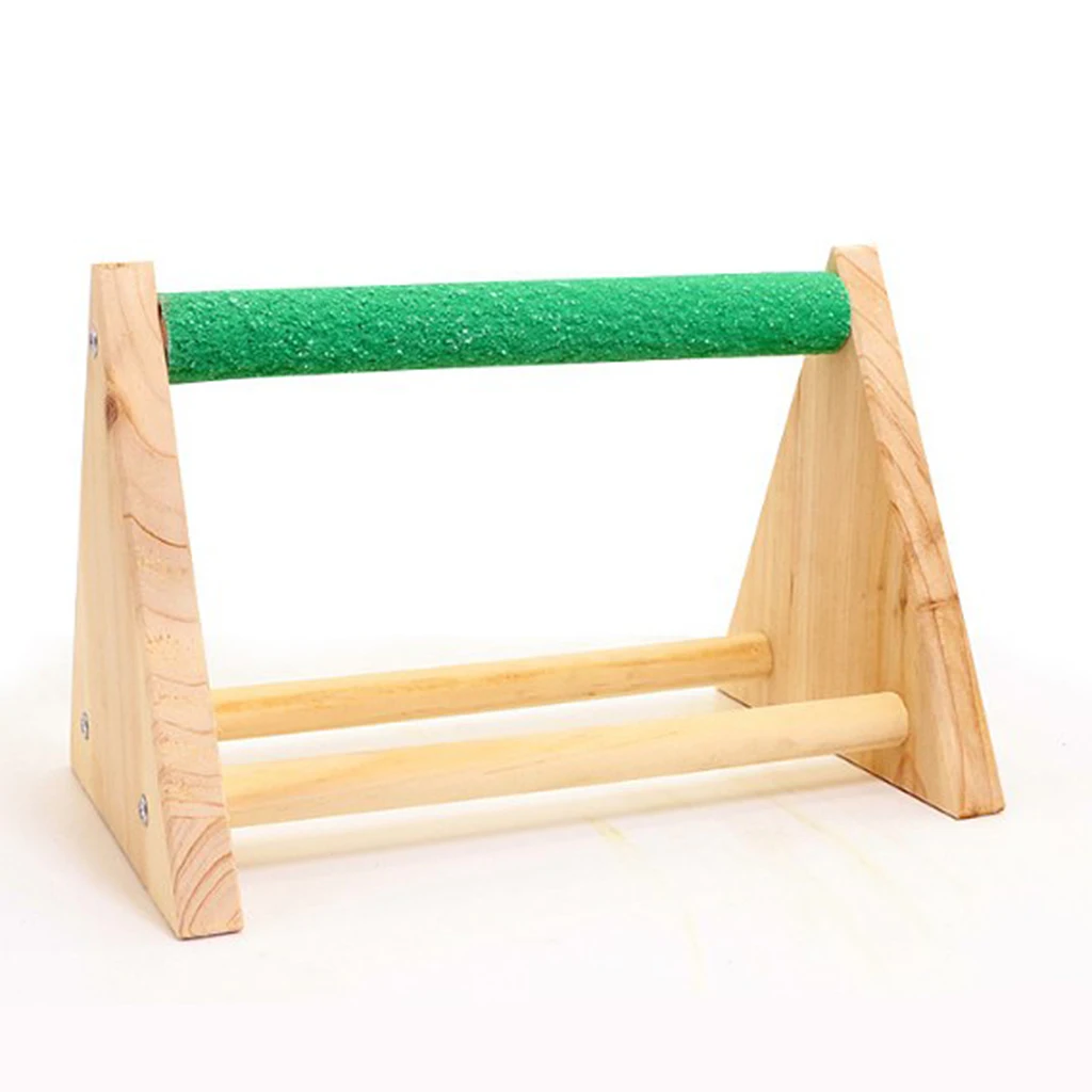 Wooden Pet Birds Parrots Perch Platform Tabletop Cage Grinding Playground Toys for Lovebirds Macaws Cockatoo Chicken Hens