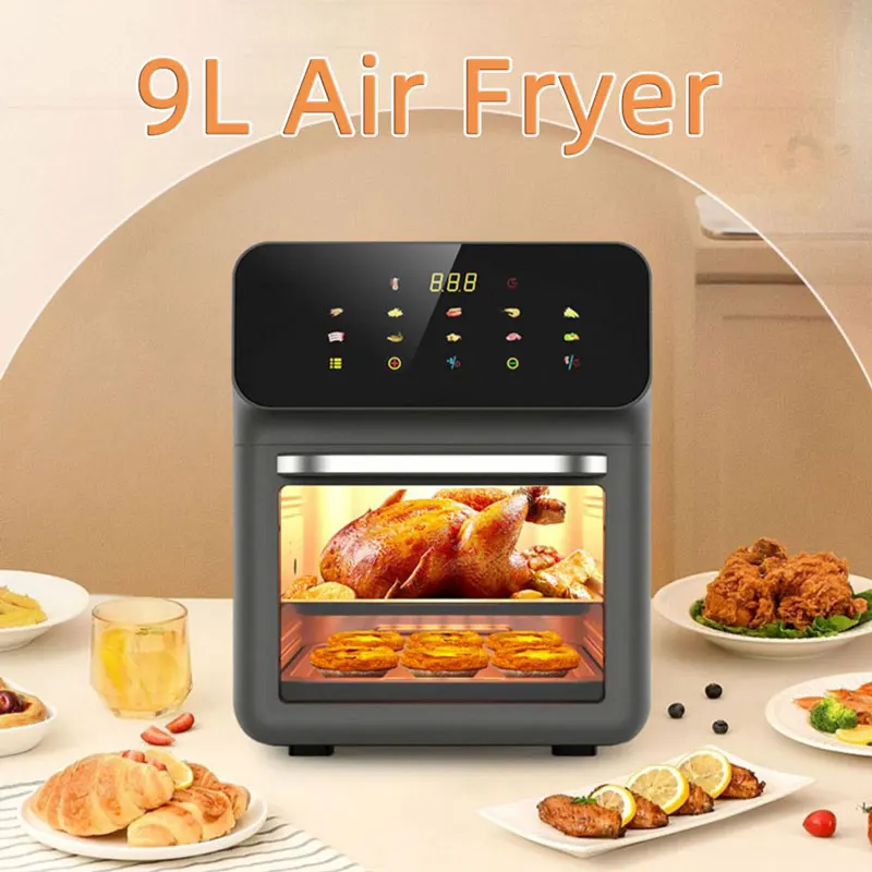 9L Air Fryer,1350W Air Electric Oven,Multi-Function Home Kitchen Oil-Free Low Fat Electric Fryers,Deep Fryer 110V 220V 에어프라이기