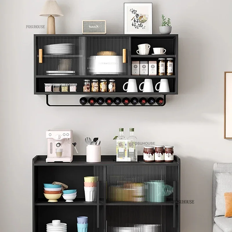 Nordic Wooden Kitchen Cabinets Wall Mounted Sideboard Creative Home Furniture Kitchen Island Living Room Display Storage Cabinet
