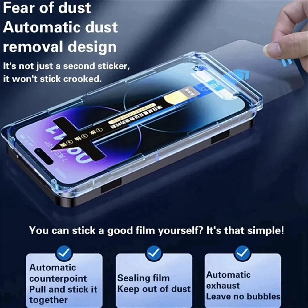 Premium Tempered Glass Screen Protector with Oleophobic Coating - Dust-Free Packaging