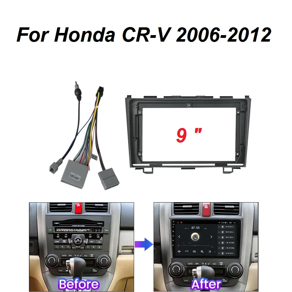 American International Radio Dash Kit & Wire Harness For 2007-2011 Honda CRV – HONK817, HWH812