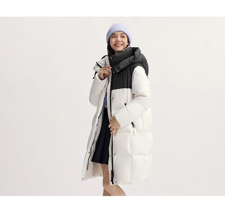 Down Jacket Women Long Length Water-Repellent New Winter Detachable Hood Winter Clothing