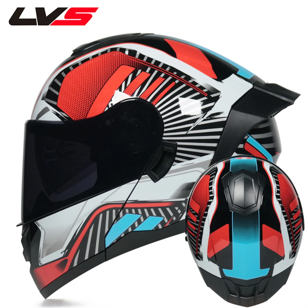 Casco de motocicleta de carreras de Motocross, cascos deportivos Retro de  alta calidad, Unisex, de cara completa, abatible hacia arriba - AliExpress