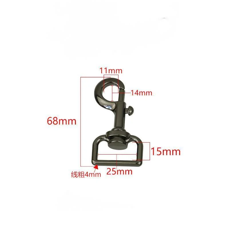 6pcs Lobster Leather Bag Handbag Shoulder Strap Connector Buckle Jewelry Pendant Keyring Key Ring Snap Clasp Trigger Hook