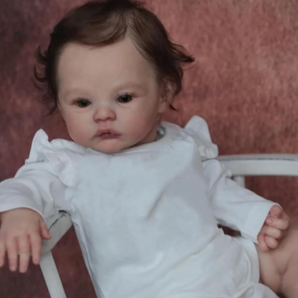 

49 cm Realistic Baby Reborn Meadow Doll exquisite painting 3D skin Finished Soft Silicone Doll Toys for Children Gift