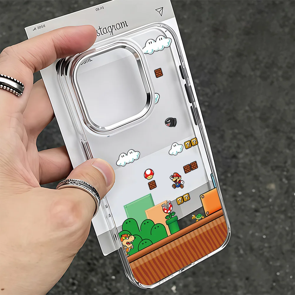 Sleek Transparent Hot Classic M-Marios Phone Case