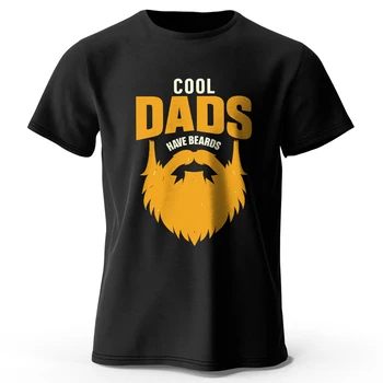Cool Dad with Beards Printed T-Shirt