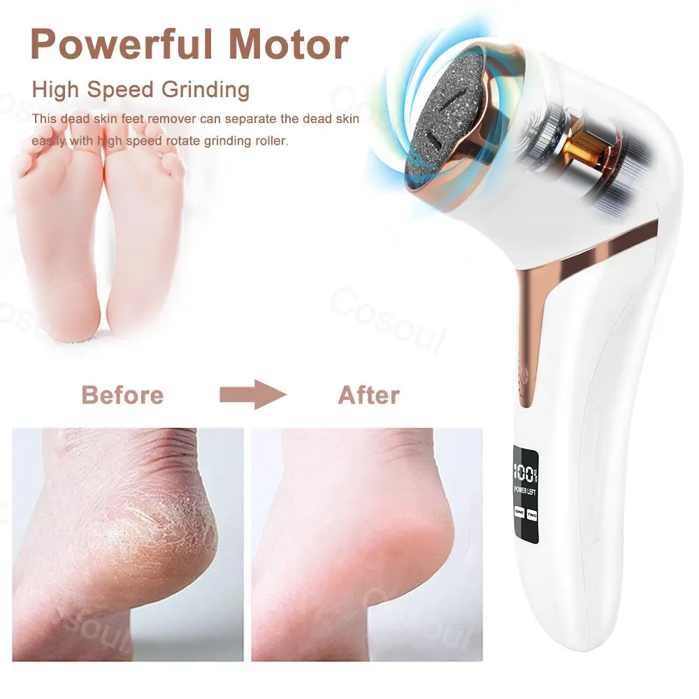 Pedicure Tools Professional Electric Foot Dead Skin Remover Feet Scrubber Callus Remover Feet File Exfoliating Heels Grinder Electric Foot Grinder Electric Foot File Electric Foot Callus Remover