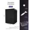 3.5 Cu Ft Chest Freezer 2 Removable Baskets  Quiet Compact Freezer 7 Temperature Settings - Black 6