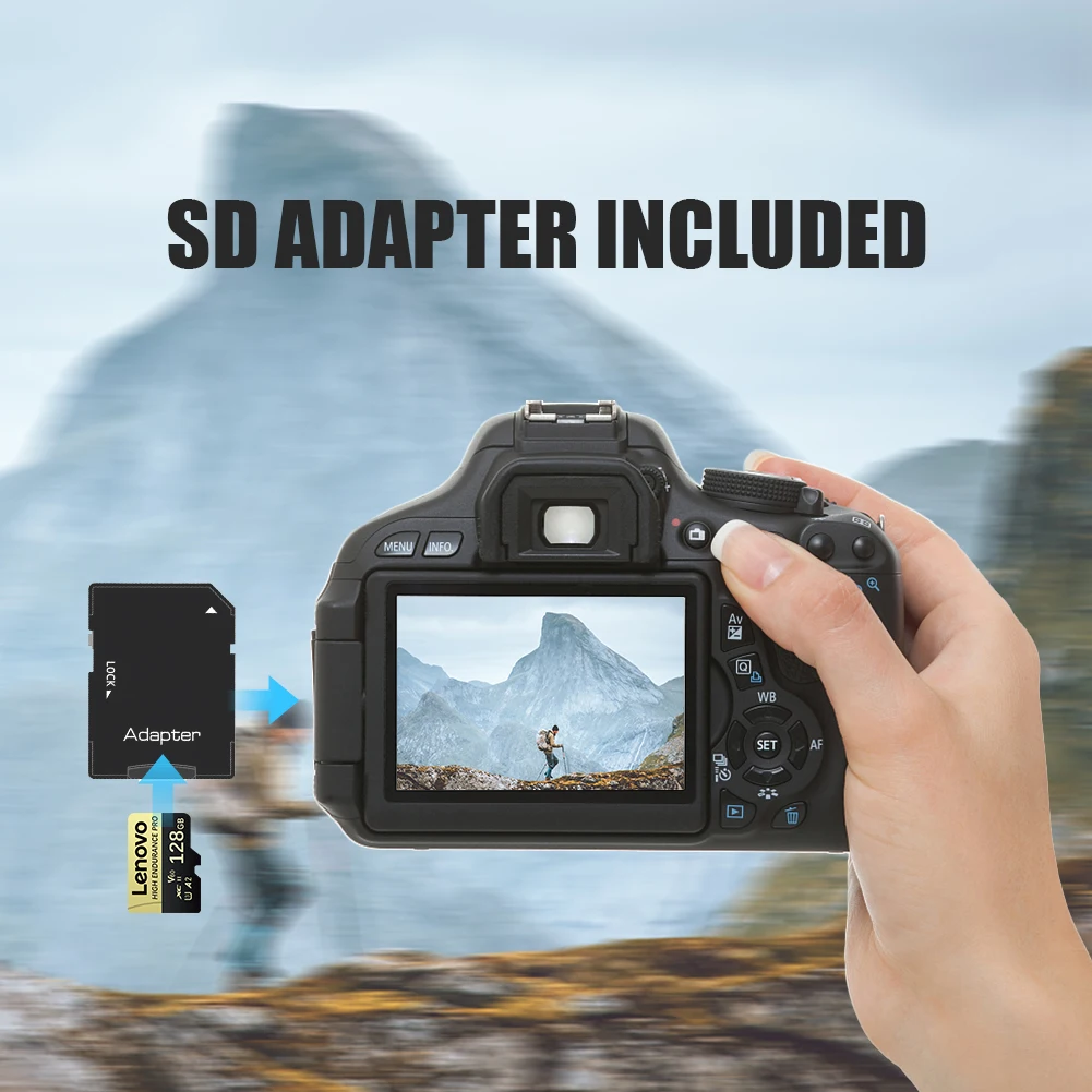Lenovo High Speed Micro SD Memory Card 512GB 4K Full HD Video Compatible with Phone GoPro Action Camera 64GB 128GB 256GB 5