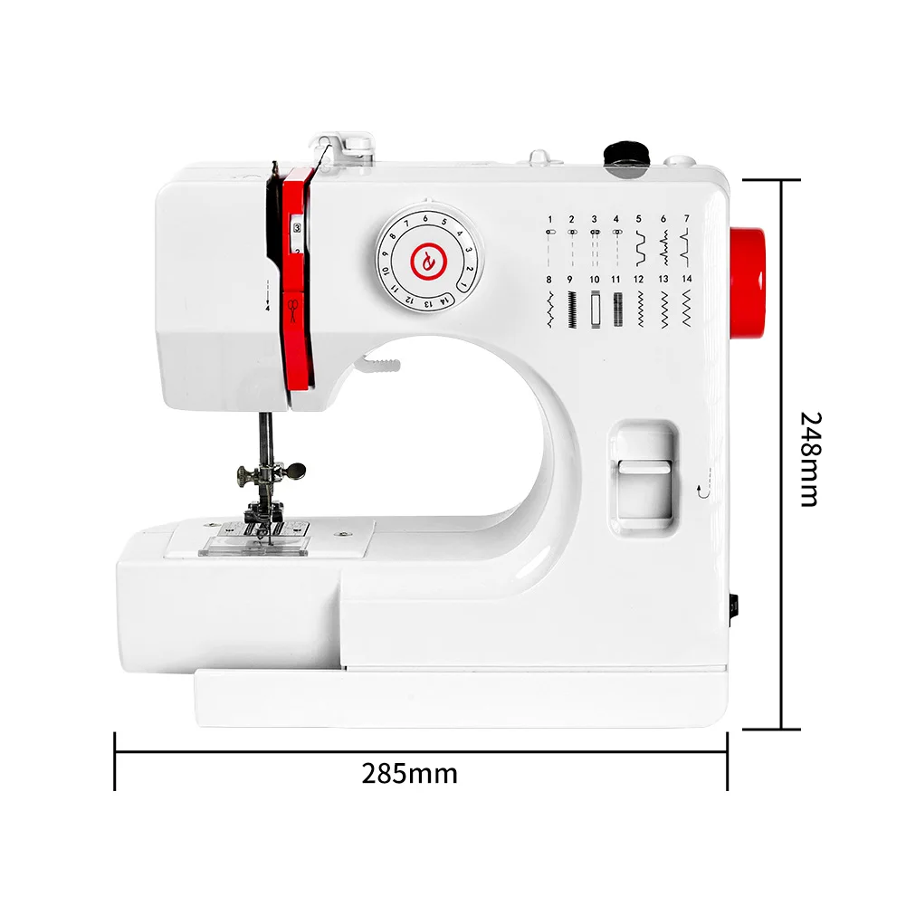 728 Household Mini Sewing Machine Electric 14 Stitches Sewing Machine with Extension Table Multifunctional Design UK