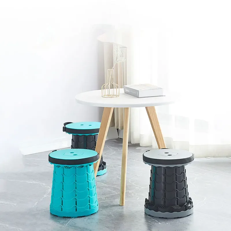 

1pc Outdoor Expandable Folding Portable Plastic Stool Fishing Queue Household Stool