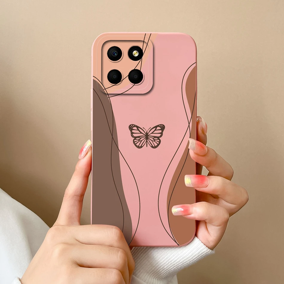 thumbnail image 1 of For Huawei Honor X6 X6S X6A Phone Case Butterfly Heart Liquid Silicone Camera Protection Back Cover For Honor X 6 X6 S A Funda, 1 of 5