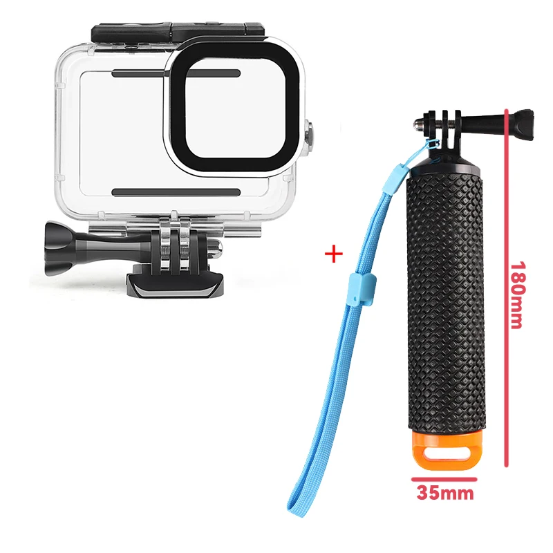 TELESIN Funda impermeable con filtro de buceo para GoPro Hero 11 Hero 10  Hero 9 Negro soporta 60 M/196 pies Subacuático Buceo profundo con filtro  rojo