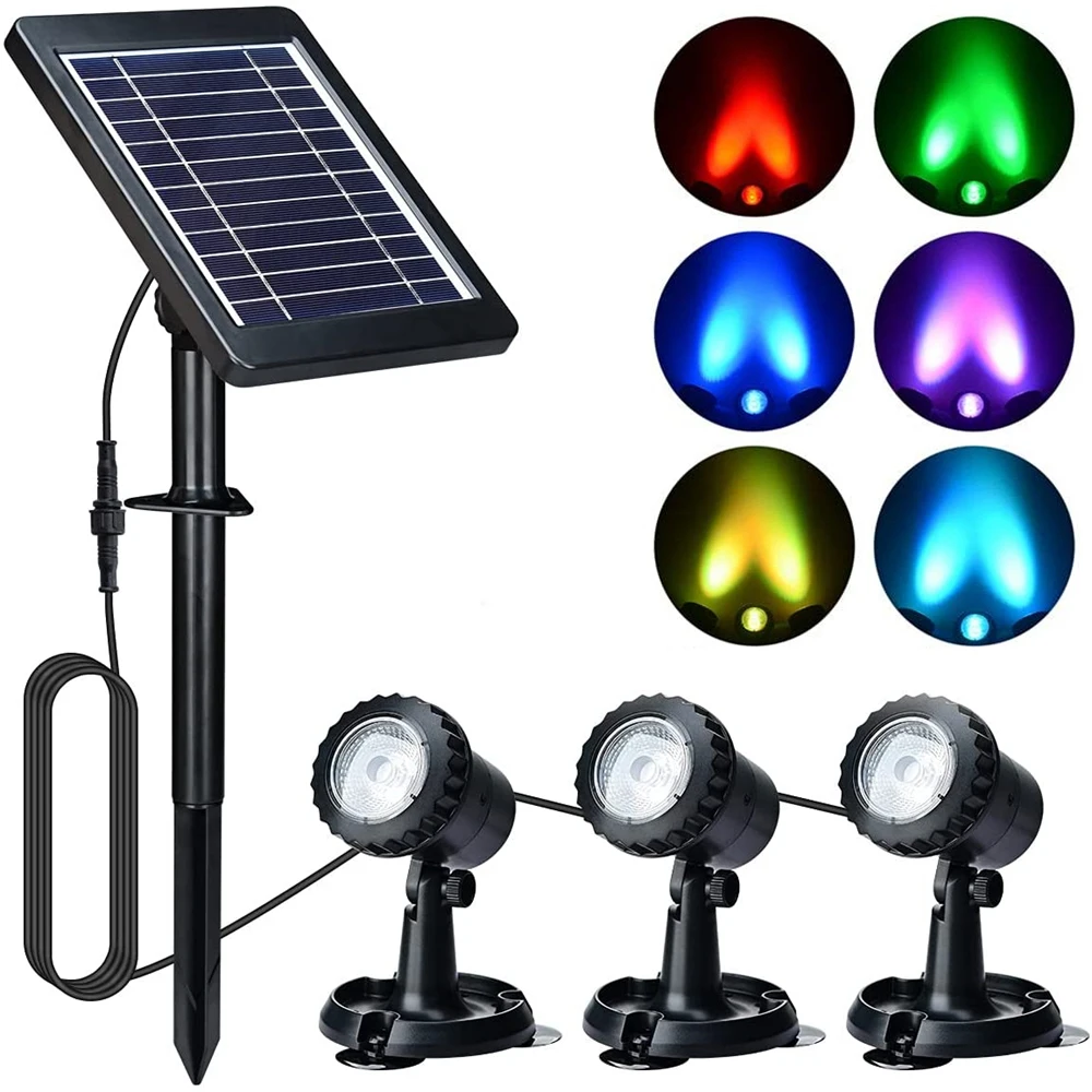 Solar LED Underwater Lights Outdoor Swimming Pool Spotlight Lamp for Wedding Home Party Fountains Garden Patio Landscape Decor