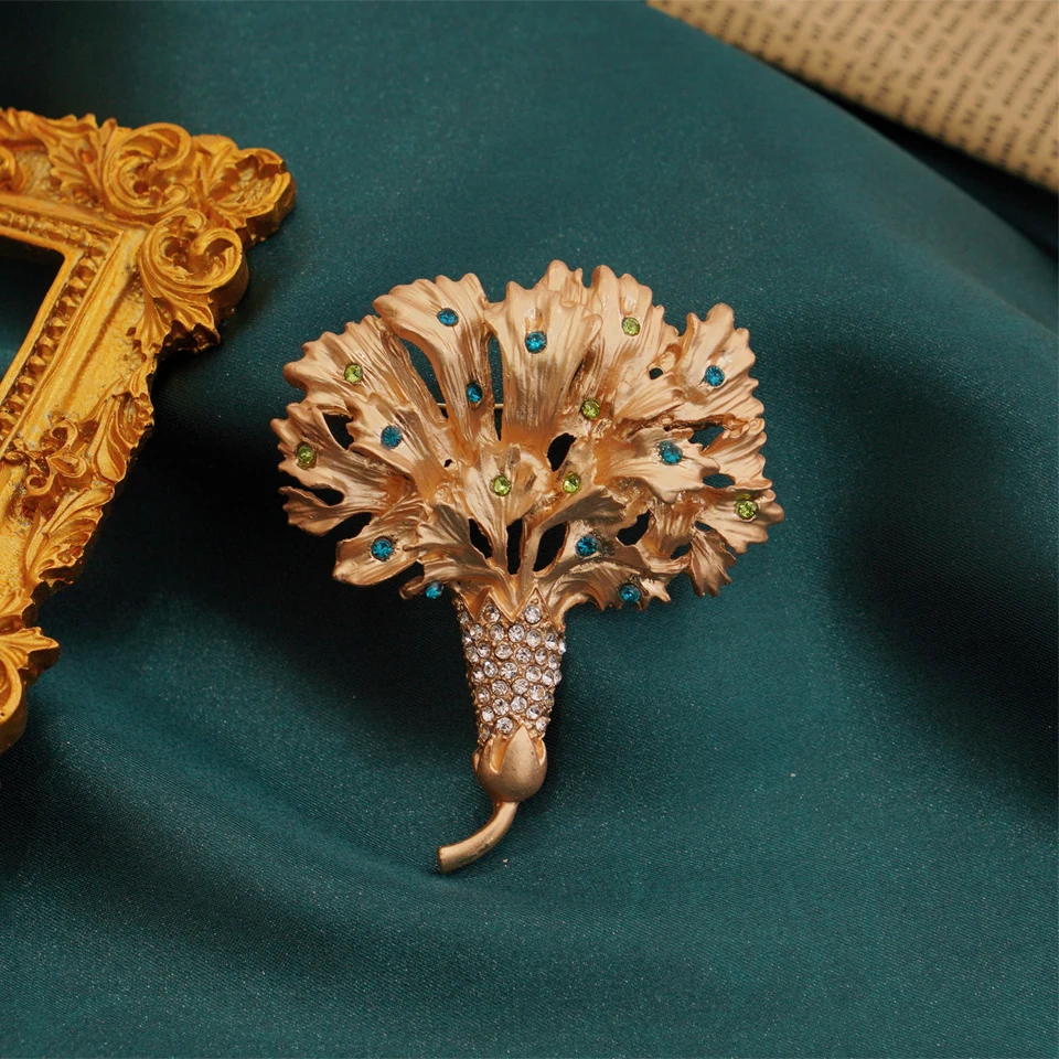 

Модная брошь Morkopela в виде цветка на руку, милая матовая Золотая брошь в комплекте, булавки, лучший подарок для друзей, высокое качество, красота