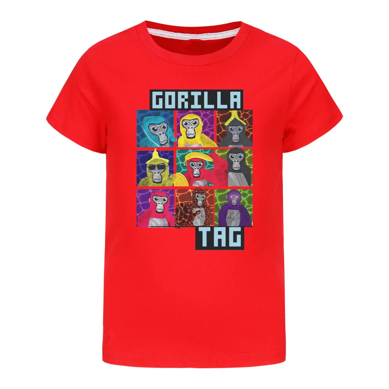 Game Gorilla Tag Tshirt Kids Cartoon Monkey Clothes Teenager Boy Short Sleeve Tops Baby Girls Casual Clothes Children Summer Tee 3