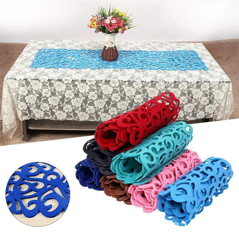 Rectangle Shape Felt Tablecloth Runner Placemats Table Mats Coasters