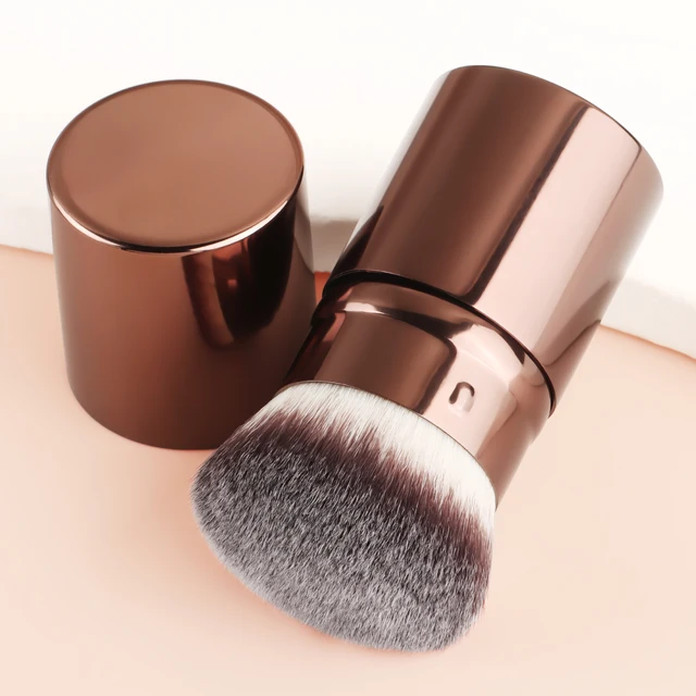 1pcs Retractable Blush Brush Kabuki Foundation Brush Soft Fluffy Powder Contour Makeup Brushes Portable Makeup Tools