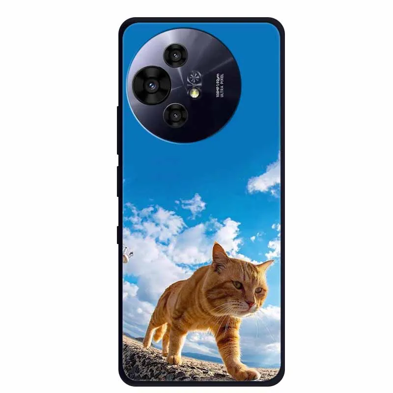 Black Silicone Protective Back Cover - Stylish and Durable Bumper Coque for TCL 50 Pro NxtPaper 5G