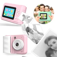 Instant Print Camera Photography Mini Printer Portable Thermal Print Photo Kids Camera HD Video Toy Gifts with Print Paper