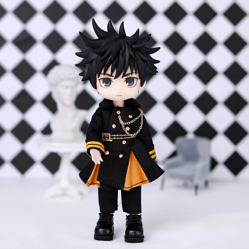 Ob11 Doll Skirt Style Uniforms Coats Clothes Doll Military Overcoat With Belt For Molly , Ymy, P9, Gsc, Obitsu11 ,Ufdoll,1/12bj 2