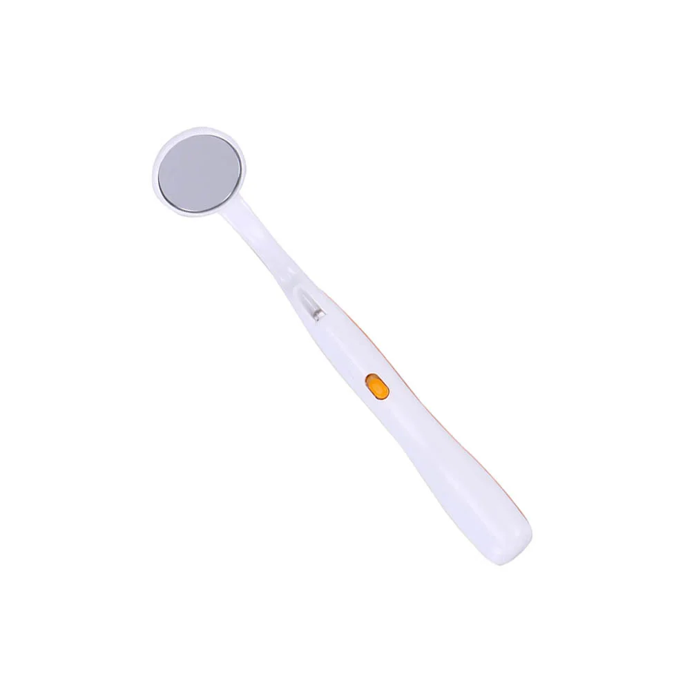 

Oral Dental Mirror Mouth Tooth Inspection Mirror with Bright LED Light for Dental Care (Orange)