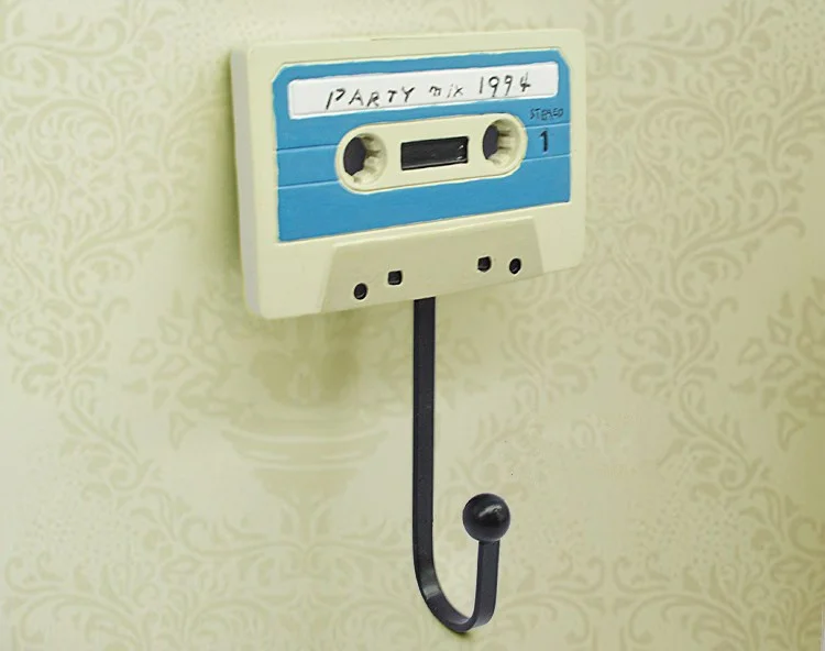 Set of three tape disk records creative clothes hook decorative hook door art hook