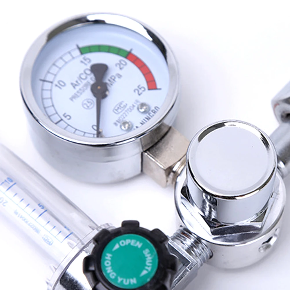 Argon CO2 Gas Pressure Regulator Flow Meter 0-25Mpa Welding