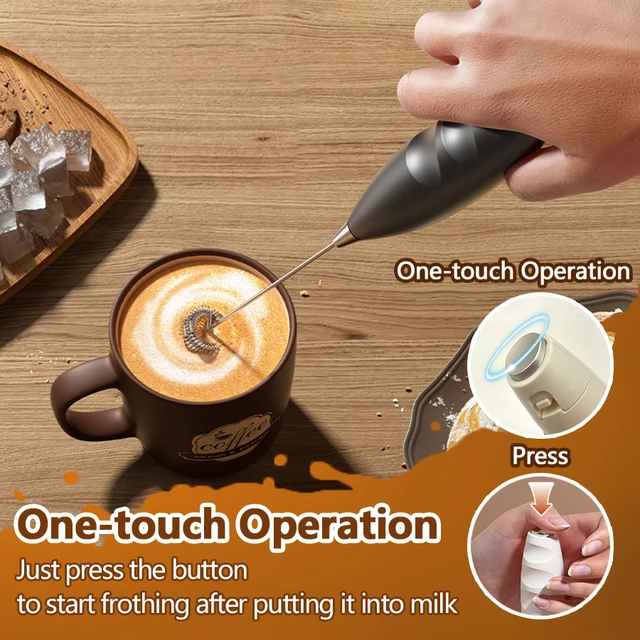 Montalatte portatile Schiuma Maker Per Latte Mini Frusta Caffè Cappuccino Frappe Matcha Cioccolata Calda Frullino per le uova Bevande Mixer 4