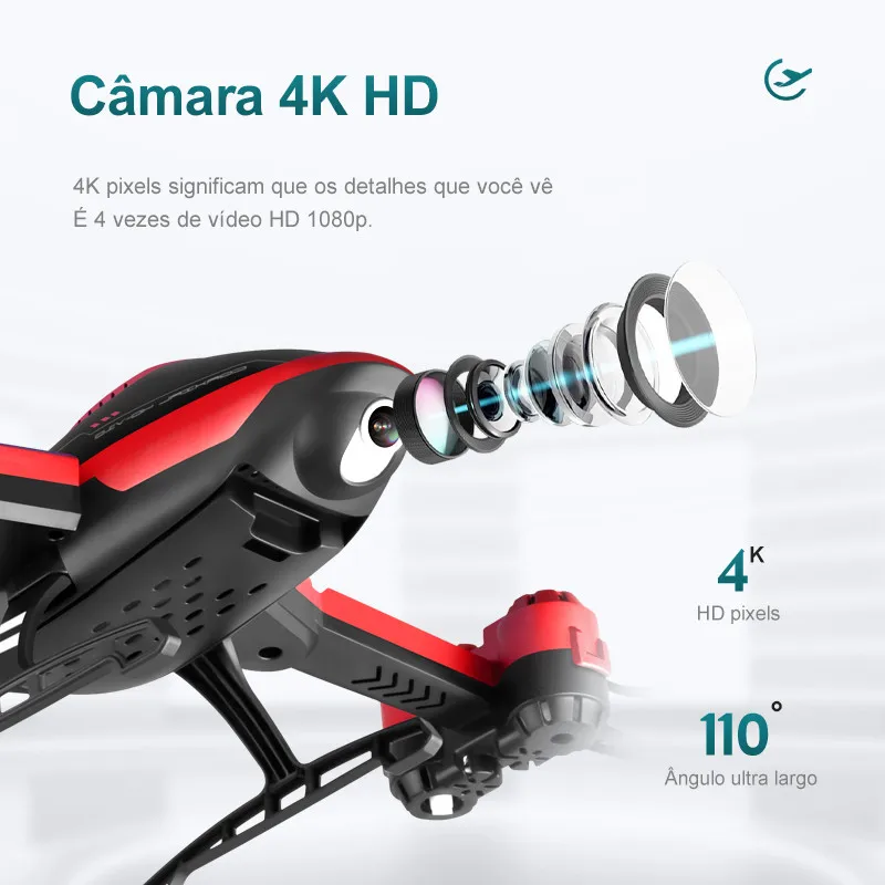4D RC 미니 드론 V10, 4k 전문 HD 카메라, 와이파이 Fpv 드론, 카메라 포함, 1080P HD, RC 헬리콥터, 쿼드콥터 드론 장난감, 신제품