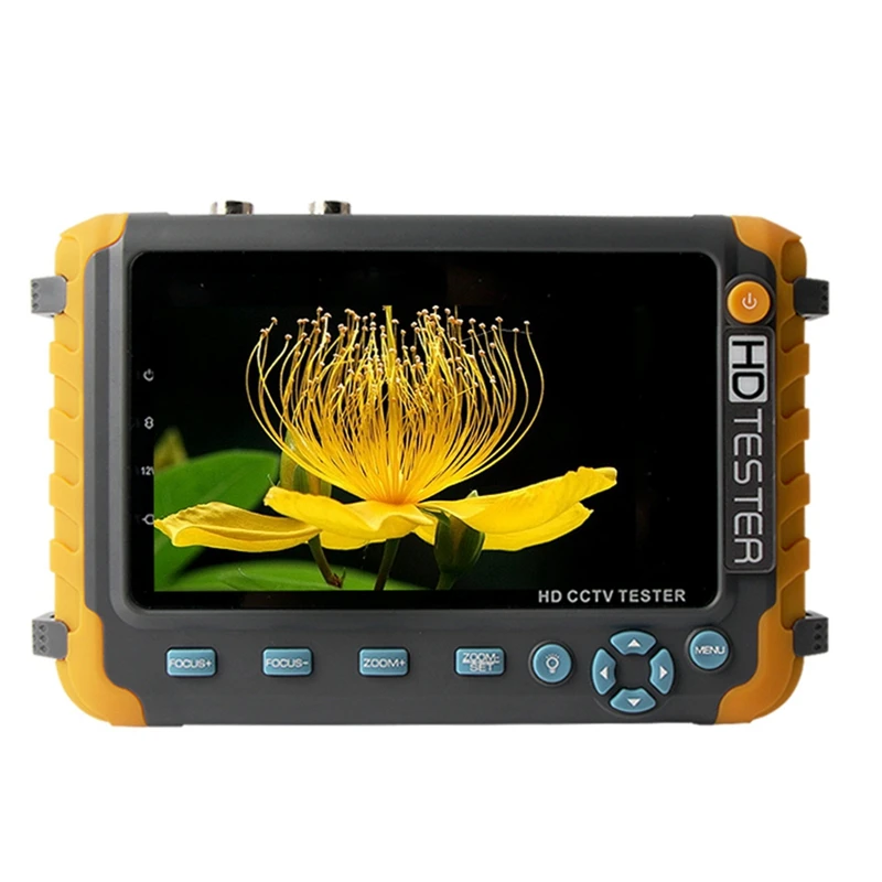 

8MP 4K CCTV Security Camera Tester 5 Inch TFT LCD Monitor for 4-IN-1 TVI AHD CVI Analog Security Cam Tester US Plug