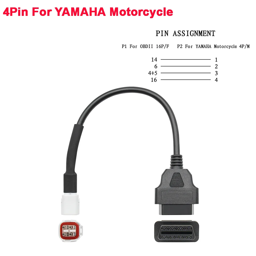 Cavo Diagnostico OBD2 A 3 Pin Per Moto Yamaha (K-Line), Adattatore Per Scanner ELM327 E Lettura Dati Motore - 6