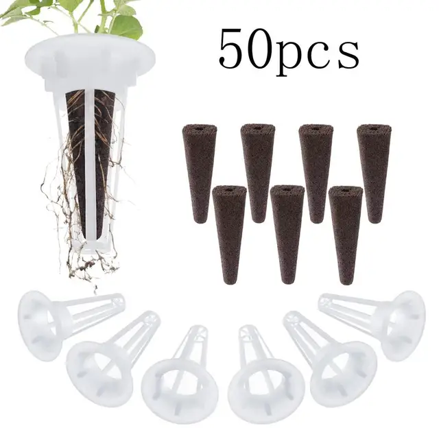 50Db/Készlet Pótalkatrészek Termesztése Kosár Kompatibilis A Tenyésztési Szivacs Növénytermesztési Edények Hidroponikus Termesztési Rendszerhez