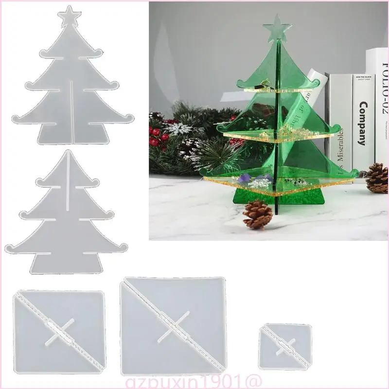 57qa 3-tierer Weihnachtsbaumkuchen-Ständer Formschale Form – Detail 8