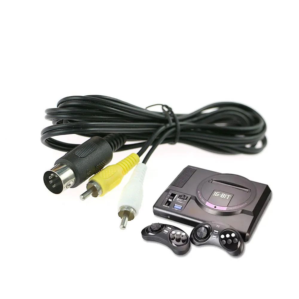 1.8M AV Cable Audio Video Cable for SEGA Mega Drive 1 for Genesis 1 ...