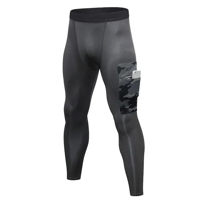 Tights Sport Man Compression Pants Fitness Camouflage Pocket Training Workout Sports Leggings Men's Running Tights Gym Clothing