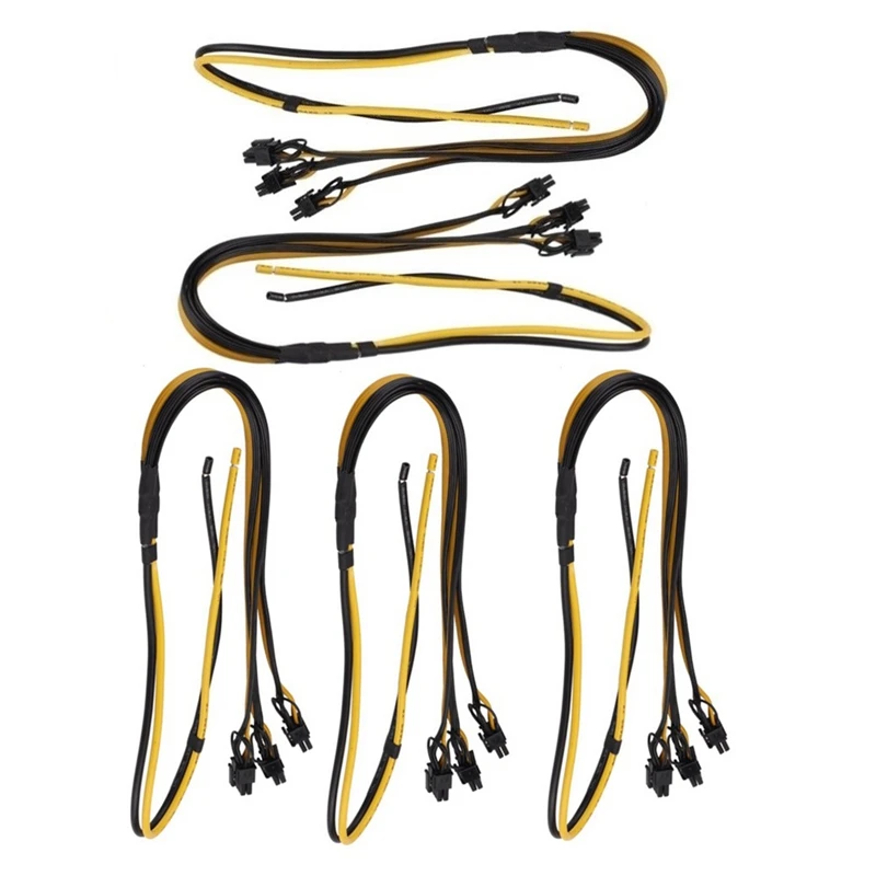 

NEW-90Cm 2 до 3x6 контактов + 2 контакта адаптер кабель питания 8Pin GPU видеокарта провод 10AWG + 16AWG источник питания для майнинга Antminer