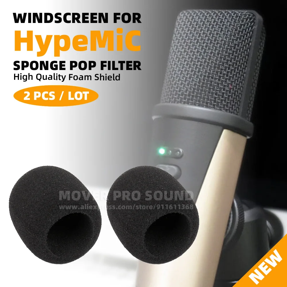 

2PCS/LOT For Apogee HypeMiC Hype MiC Windshield Sponge Windproof Foam Cover Wind Shield Microphone Windscreen Pop Filter Screen