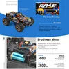 Wltoys 104018 104016 1:10 RC Car 4WD With Led Lights 55KM/H Remote Control Car 3660 Brushless Motor Off-Road Monster Truck 2