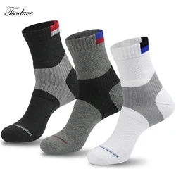 Professional Badminton Socks Elite Middle Tube Thick Towel Non-slip Sweat-absorbent Training Sports Tennis Socks Men Women