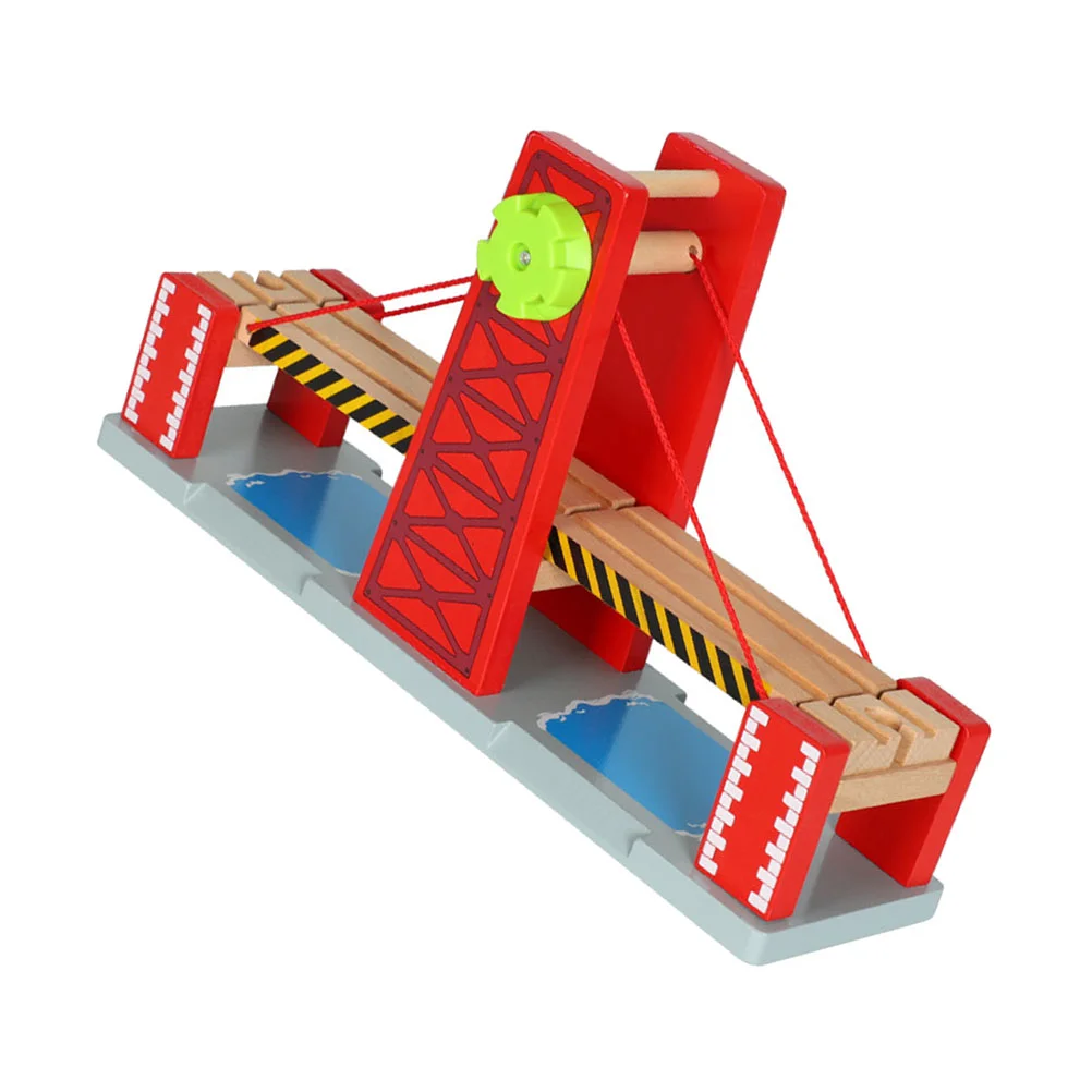 Train Track Tracks Railroad Suspension Bridges Red DIY Drawbridge Toys Child