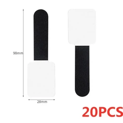 Reusable Self-Adhesive Cable Ties and Cord Organizer (20PCS Black)