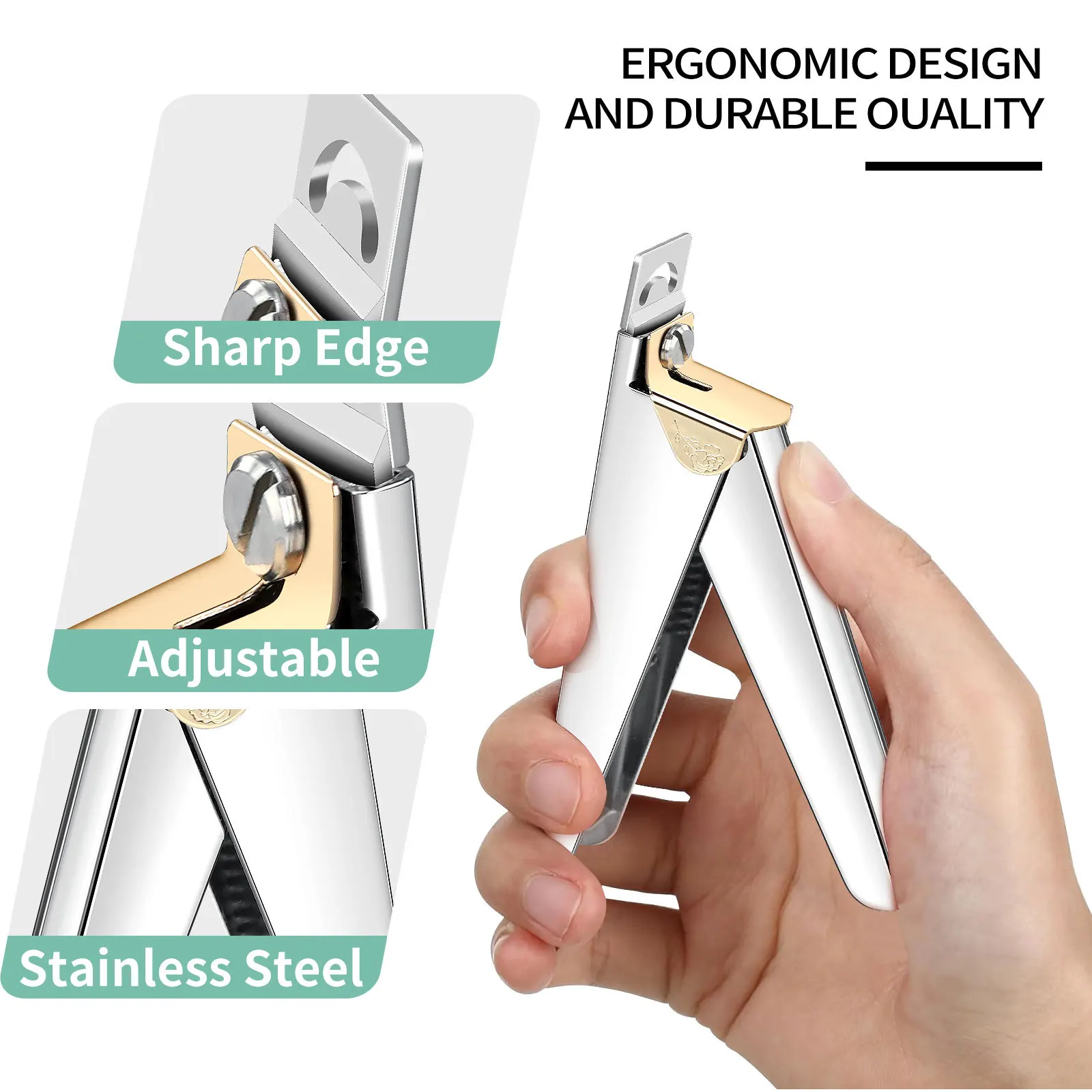 Professional Nail Art Clipper U Word False Tips Edge Cutters Manicure Colorful Stainless Steel Nail Art Tools Use For Magnet nail scissors set nail clipper set manicure nail clipper set manicure sets manicure set nail clippers kit nail clipper nail clippers